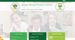 Desktop Screenshot of binleywoodsprimaryschool.com
