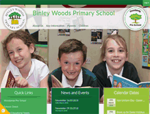 Tablet Screenshot of binleywoodsprimaryschool.com